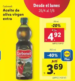 Lidl CARBONELL Aceite de oliva virgen extra oferta