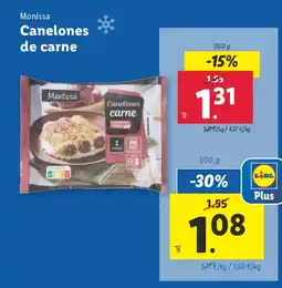 Lidl MONISSA Canelones de carne oferta