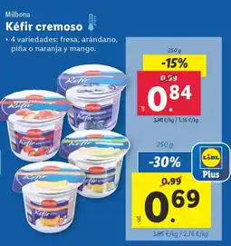 Lidl MILBONA Kéfir cremoso oferta