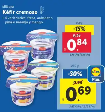 Lidl MILBONA Kéfir cremoso oferta