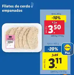 Lidl Filetes de cerdo empanados oferta