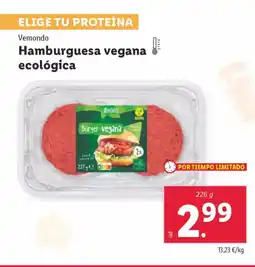 Lidl VEMONDO Hamburguesa vegana ecológica oferta