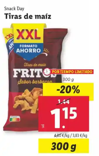 Lidl SNACK DAY Tiras de maíz oferta