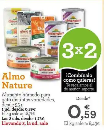 TiendAnimal Almo Nature Alimento Húmedo Para Gato 55g oferta