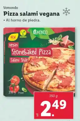Lidl VEMONDO Pizza salami vegana oferta