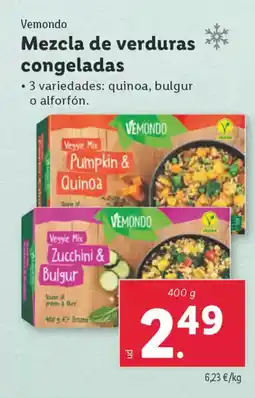 Lidl VEMONDO Mezcla de verduras congeladas oferta