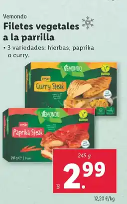 Lidl VEMONDO Filetes vegetales a la parrilla oferta