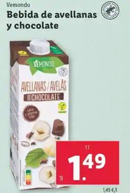 Lidl VEMONDO Bebida de avellanas y chocolate oferta