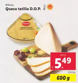 Lidl MILBONA Queso tetilla D.O.P. oferta