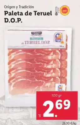 Lidl ORIGEN Y TRADICION Paleta de Teruel D.O.P. oferta