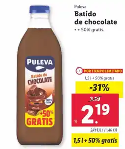 Lidl PULEVA Batido de chocolate oferta