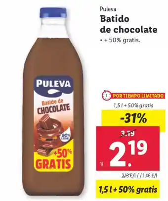 Lidl PULEVA Batido de chocolate oferta