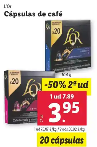 Lidl L'OR Cápsulas de café oferta