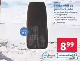 Lidl ESMARA Falda midi de punto calado oferta