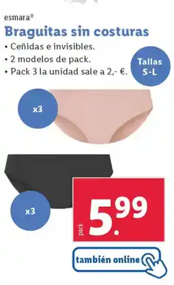 Lidl ESMARA Braguitas sin costuras oferta