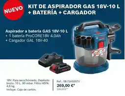 Ferri Kit de aspirador gas 18v-10 l + bateria + cargador oferta