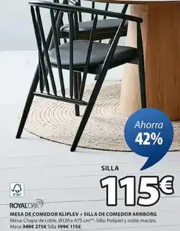 JYSK Royal oak - mesa de comedor kliplev + silla de comedor arnborg oferta