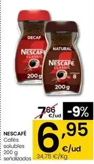 Eroski Nescafé - cafes solubles 200 g señalizados oferta