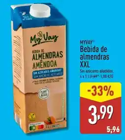 ALDI Myvay - bebida de almendras xxl oferta