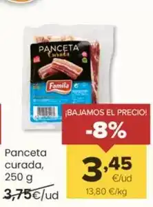 Autoservicios Familia Famila - panceta curada oferta