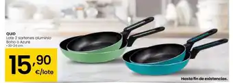 Eroski Quid - lote 2 sartenes aluminio boho o azure oferta