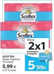 Caprabo Scottex - paper higiènic 16 rotlles oferta