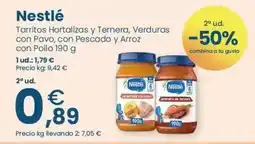 Clarel Nestlé - tarritos hortalizas y ternera oferta