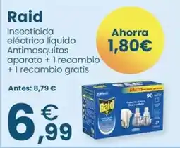 Clarel Raid - insecticida eléctrico liquido antimosquitos aparato + 1 recambio gratis oferta