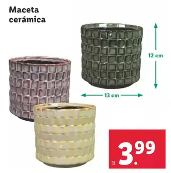 Lidl Maceta cerámica oferta