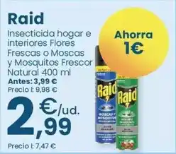 Clarel Raid - insecticida hogar e interiores flores frescas o moscas y mosquitos frescor natural oferta