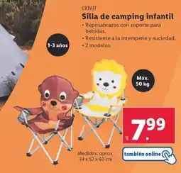 Lidl CRIVIT Silla de camping infantil oferta