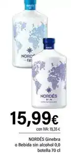 Cash Ifa Nordes - ginebra o bebida sin alcohol 0,0 botella oferta