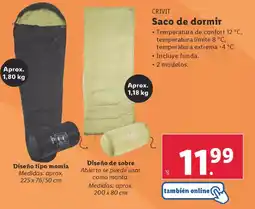 Lidl CRIVIT Saco de dormir oferta