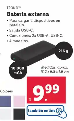 Lidl TRONIC Batería externa oferta