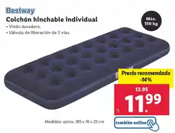 Lidl BESTWAY Colchón hinchable individual oferta