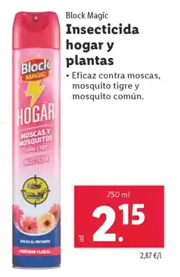 Lidl BLOCK MAGIC Insecticida hogar y plantas oferta