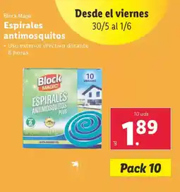 Lidl BLOCK MAGIC Espirales antimosquitos oferta