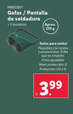 Lidl PARKSIDE Gafas / Pantalla de soldadura oferta