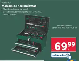 Lidl PARKSIDE Maletín de herramientas oferta