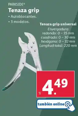 Lidl PARKSIDE Tenaza grip oferta