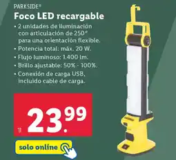Lidl PARKSIDE Foco LED recargable oferta