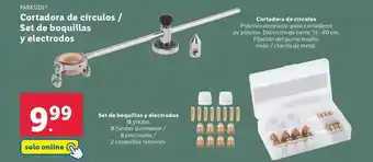 Lidl PARKSIDE Cortadora de círculos / Set de boquillas y electrodos oferta