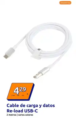 Action Cable de carga y datos Re-load USB-C oferta