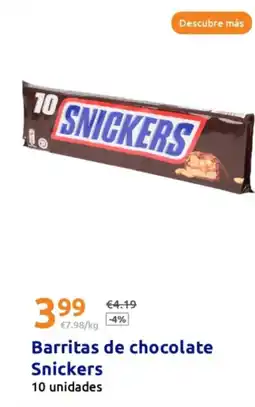 Action SNICKERS Barritas de chocolate oferta