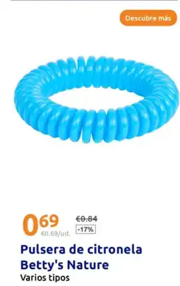 Action Pulsera de citronela Betty's Nature oferta