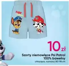 Pepco Paw patrol - szorty niemowlec psi patrol 100% bawelny oferta