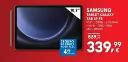 Worten Samsung - tablet galaxy tab s9 fe oferta