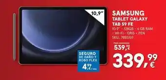 Worten Samsung - tablet galaxy tab s9 fe oferta