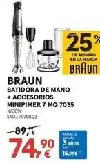 Worten Braun - batidora de mano + accesorios minipimer 7 mq 7035 oferta