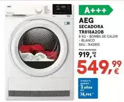 Worten Aeg - secadora tr818a2ob oferta